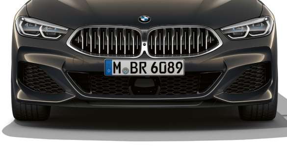 BMW M850i xDrive, Dravit Grey металлик, передний бампер. BMW M850i xDrive, Dravit Grey металлик, передний бампер.