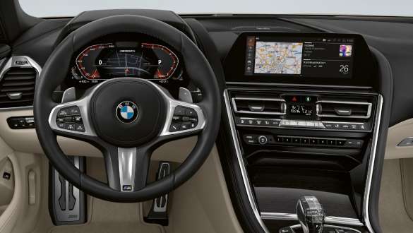BMW M850i xDrive, Dravit Grey металлик, приборная панель BMW Live Cockpit Professional. BMW M850i xDrive, Dravit Grey металлик, приборная панель BMW Live Cockpit Professional.