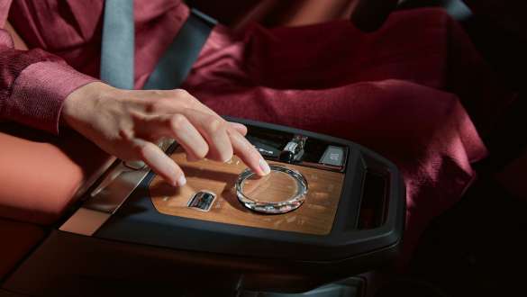 BMW iX i20 дизайн інтер’єру Suite зі шкірою Castanea електричного кросовера Мінімалістичний дизайн інтер’єру.