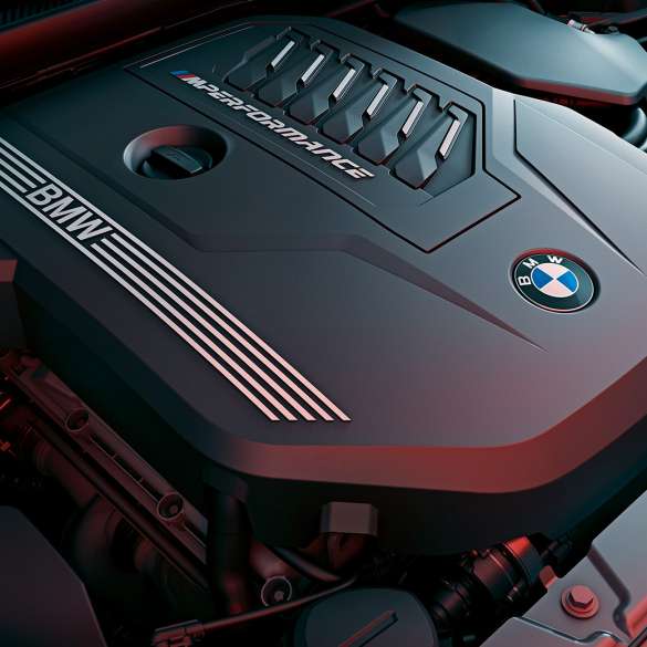 Бензиновый двигатель BMW TwinPower Turbo BMW M440i xDrive Coupe G22 (2020) Рядный 6-цилиндровый бензиновый двигатель BMW TwinPower Turbo BMW M440i xDrive Coupe G22 (2020), крупный план