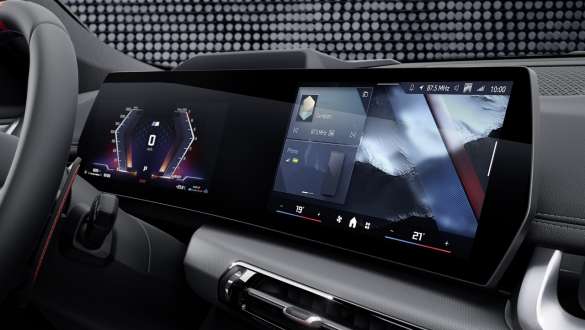 BMW X1 M35i xDrive, интерьер, изогнутый дисплей BMW X1 M35i xDrive, детали интерьера, изогнутый дисплей