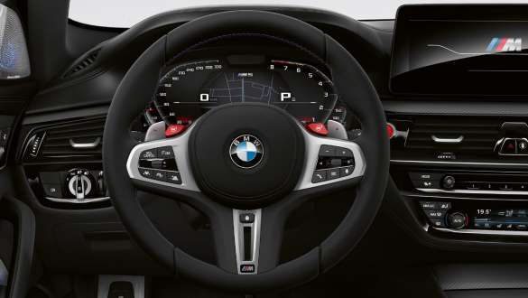 кожаное рулевое колесо М BMW M5 F90 2020. кожаное рулевое колесо М BMW M5 F90 LCI Facelift 2020 внутренняя кабина