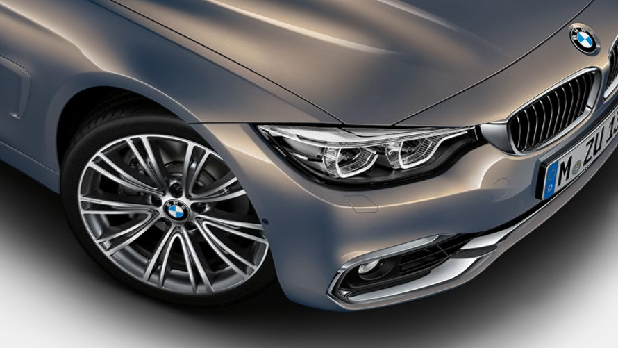 BMW 4 серии Gran Coupé BMW BMW Individual вид с высоты птичьего полета с поворотом в три четверти BMW 4 серии Gran Coupé BMW BMW Individual вид с высоты птичьего полета с поворотом в три четверти