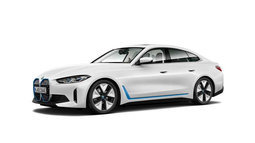 BMW i Серии BMW i4 G26 вид сбоку с поворотом в три четверти BMW i Серии BMW i4 G26 вид сбоку с поворотом в три четверти