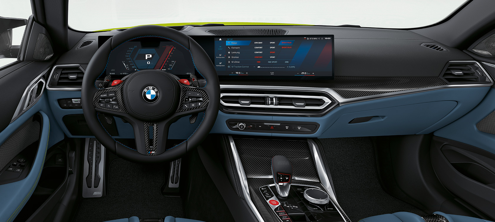 BMW M4 Coupe G82 2020, кокпит BMW M4 Coupe G82 2020, салон и кокпит