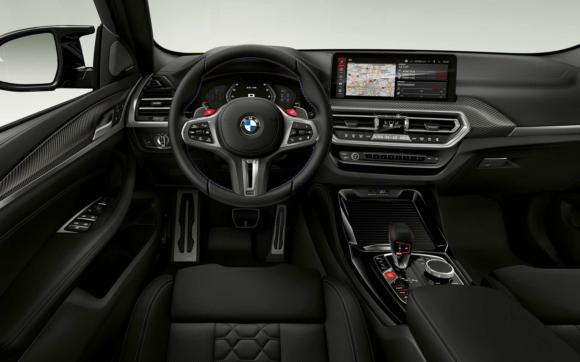BMW X4 M Competition F98 LCI Facelift 2021, кокпит, салон